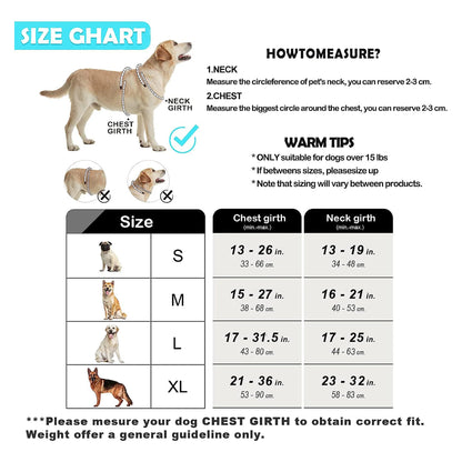 No Pull Dog Harness – Adjustable Soft Padded Vest with Control Handle