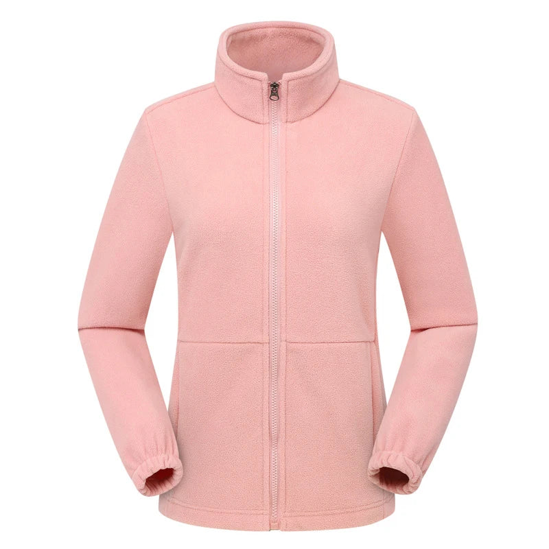 Women's Polar Fleece Jacket – Windproof Thermal Outdoor Coat