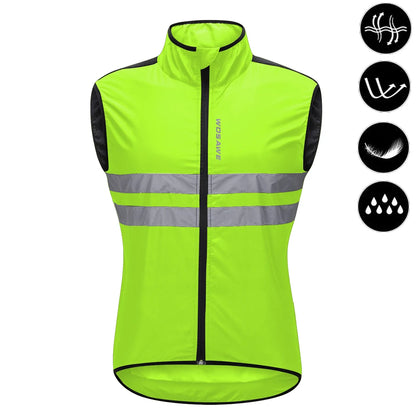 Cycling Windbreaker Jacket Men – Windproof Reflective Running Vest & Hooded Coat