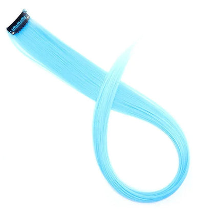 Clip-In Hair Extensions 22 Inch Straight Synthetic – Rainbow Colors