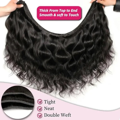 42 Inch Body Wave Human Hair Bundles Natural Black Brazilian Virgin Weave 12a Unprocessed Real