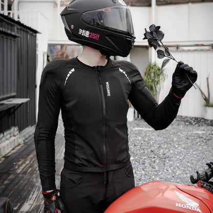 Men's Lightweight Motorcycle Riding Jacket with Armor Protection
