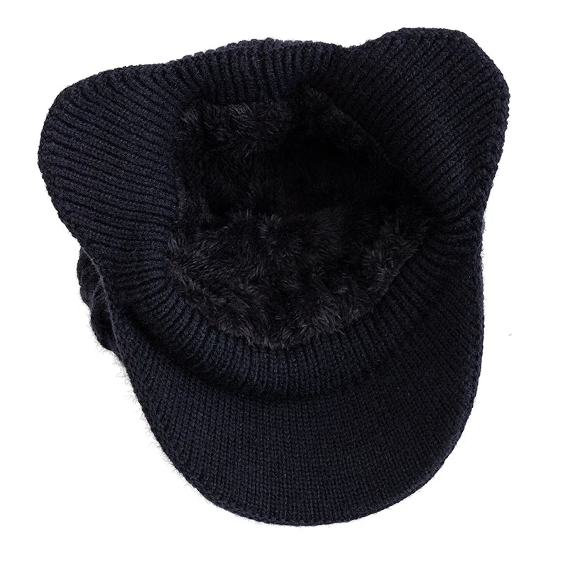 Winter Knit Earflap Beanie Cap – Fur Lined Warm Ski Hat