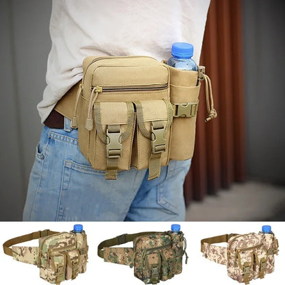 Tactical Waist Pack with Water Bottle Holder – Men's Outdoor Fanny Pack