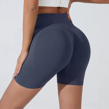 Women's High-Waist Butt Lifting Biker Shorts – Seamless Gym & Running Shorts
