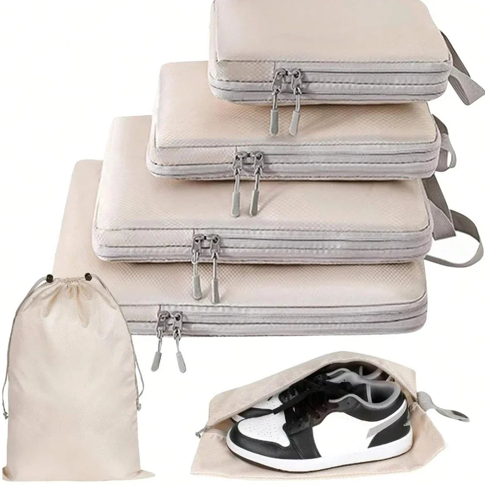 Packing Cubes Set 6-Piece – Compressible Travel Organizer Bags