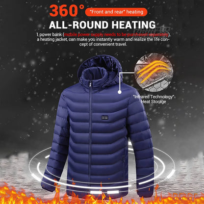 USB Electric Heated Jacket – 21 Heating Zones, 3-Gear Temperature Control