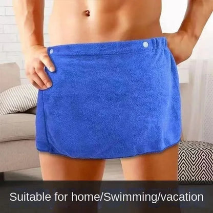 Men's Wearable Bath Towel Wrap – Absorbent Beach & Swim Skirt