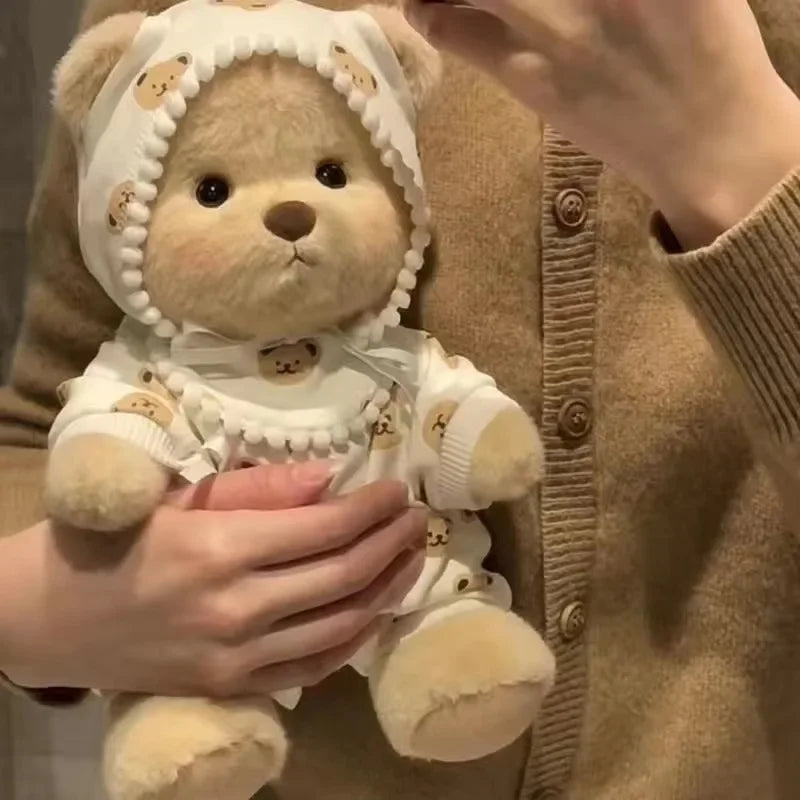 Teddy Bear Plush Toy with Changeable Outfits – Cute Stuffed Animal Doll