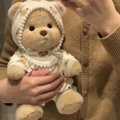 Teddy Bear Plush Toy with Changeable Outfits – Cute Stuffed Animal Doll