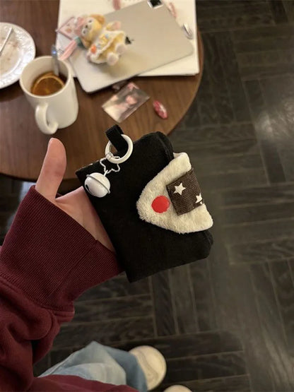 Cute Plush Coin Purse – Card Holder Wallet with Bell Charm