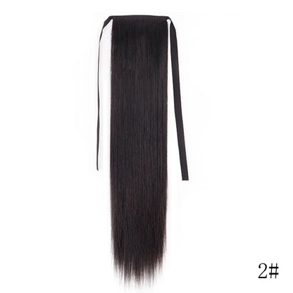 Wrap Around Ponytail Extension – Long Straight Synthetic Clip-In