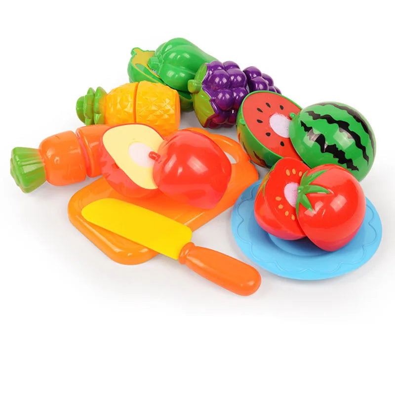 Kids Cutting Fruits & Vegetables Pretend Play Kitchen Set