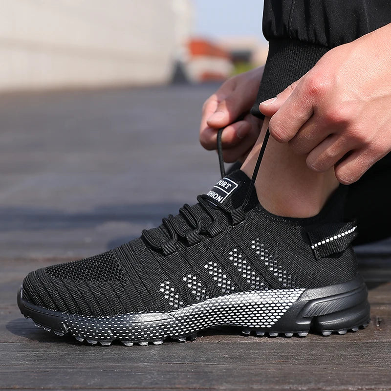 Men's Mesh Slip-On Sneakers – Lightweight Breathable Casual Shoes