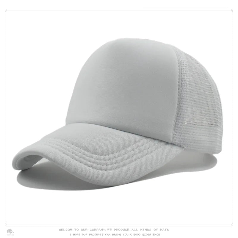 Custom Logo Mesh Trucker Hat – 5-Panel Snapback Baseball Cap for Men & Women