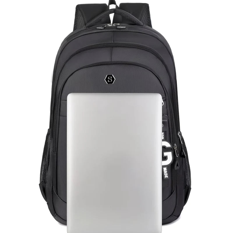 Oxford Laptop Backpack – Durable Multi-Zipper Work Bag for Men & Women