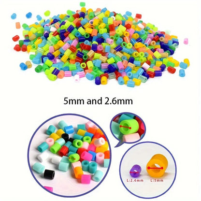 Hama Beads Kit – Fuse Bead Set with Pegboards & Iron