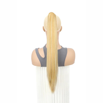 Claw Clip Ponytail Hair Extensions – 24 Inch Straight Synthetic