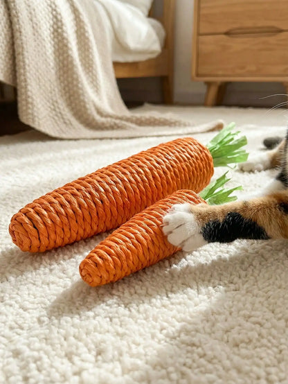 Carrot Cat Toy – Interactive Sisal Rope Chew & Scratch Toy
