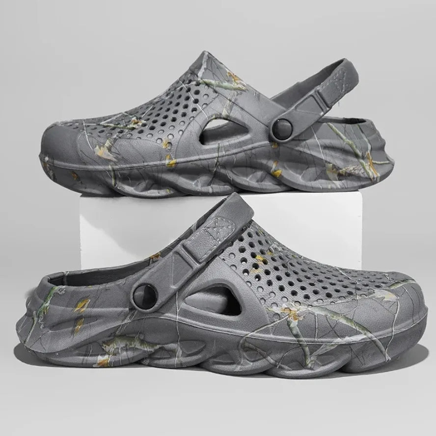 Plus Size EVA Clogs – Unisex Breathable Camo Beach Sandals