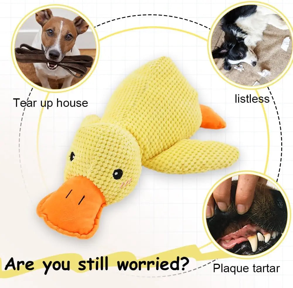 Squeaky Plush Duck Dog Toy – Soft Chew Toy for Dogs