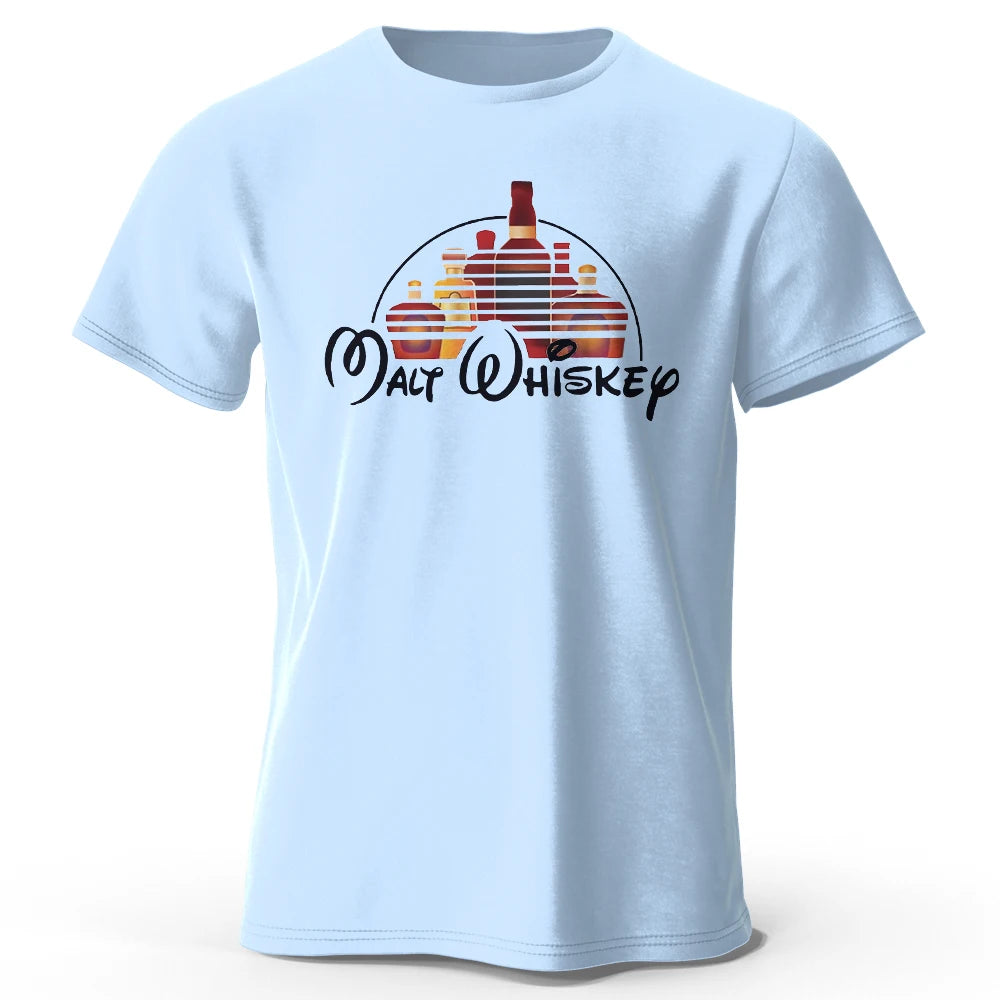 Malt Whiskey Graphic T Shirt Oversized Cotton Tee