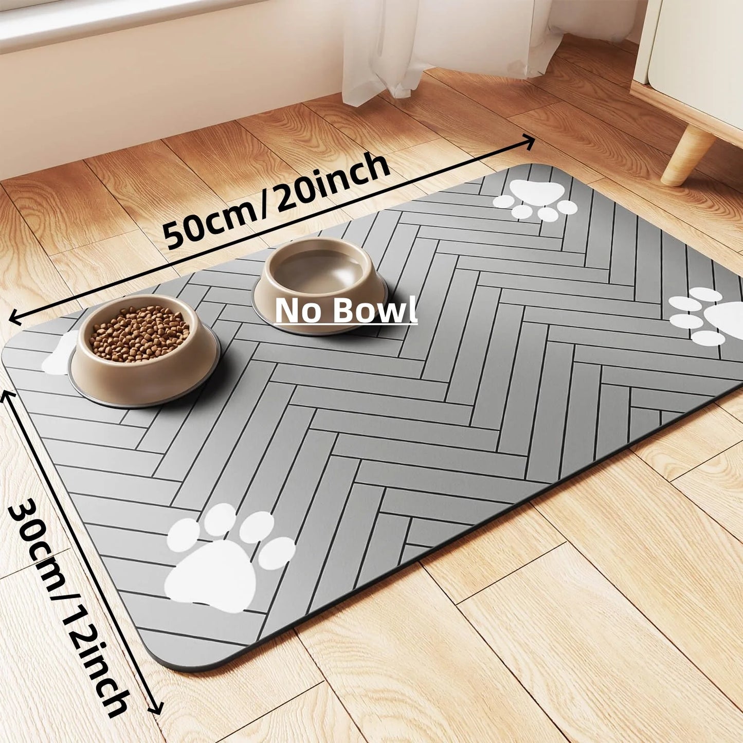 Pet Feeding Mat – Absorbent Quick-Dry Placemat for Dogs & Cats