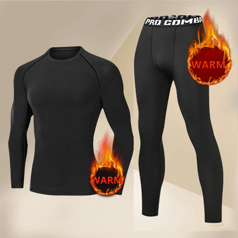 Men's Compression Long Sleeve Thermal Shirt – Quick-Dry Fitness Base Layer