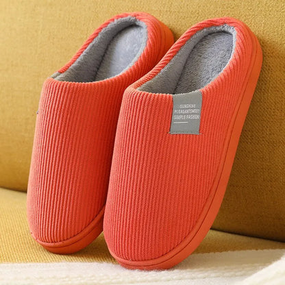 Women S Men Thick Soft Bottom Home Slippers Household Plush Anti-Slip Thermal Indoor Winter - Soft