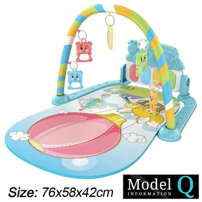 Baby Fitness Stand Music Play Gym Activity Toys Newborn Piano Crawling Blanket Pedal Game Pad Early