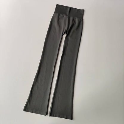 Women's Seamless High-Waist Flare Yoga Pants – Compression Leggings