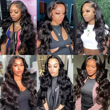 Body Wave Lace Front Human Hair Wig 250 Density 13x4 13x6 5x5 Glueless