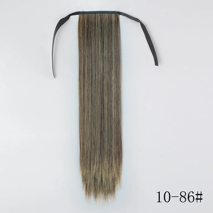 Wrap Around Ponytail Extension – Long Straight Synthetic Clip-In