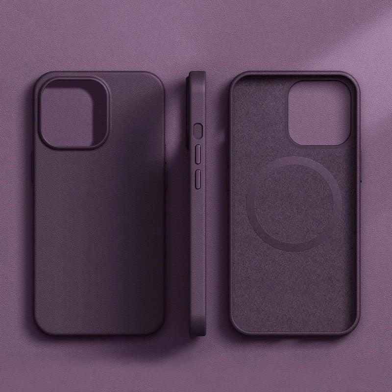 Original Leather Wireless Charging Animation Cases Iphone 16 15 14 13 Pro Max Magsafe Phone Case