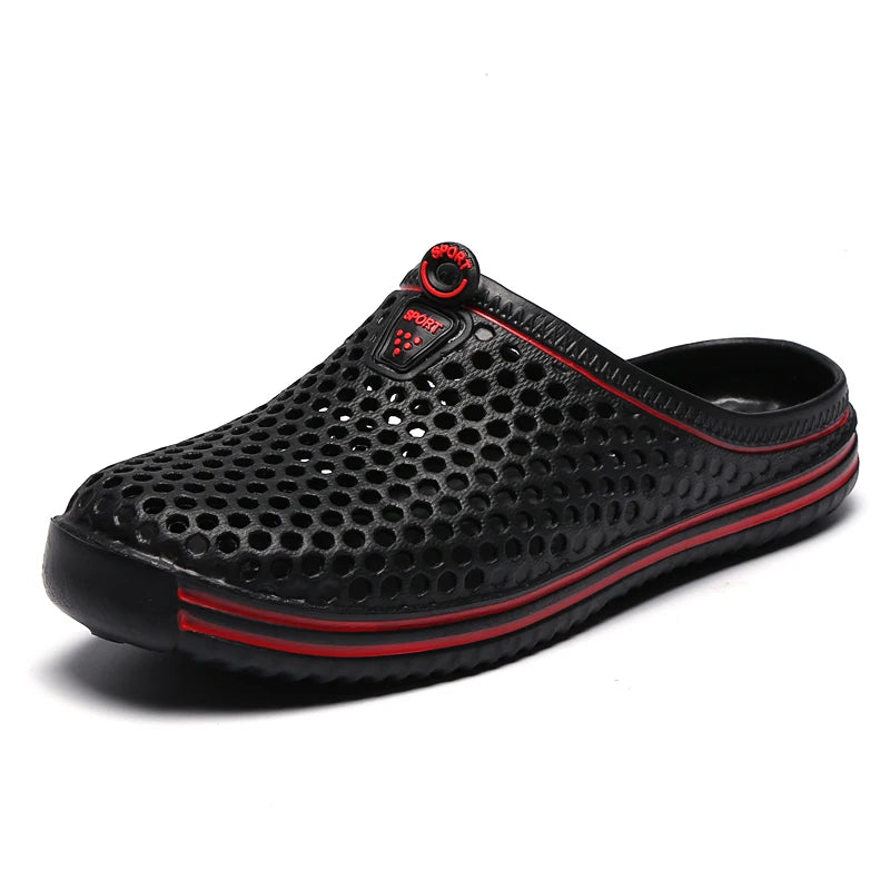 Hollow-Out Beach Clogs – Unisex Non-Slip Sandals Sizes 36–45