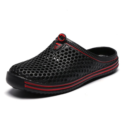 Hollow-Out Beach Clogs – Unisex Non-Slip Sandals Sizes 36–45