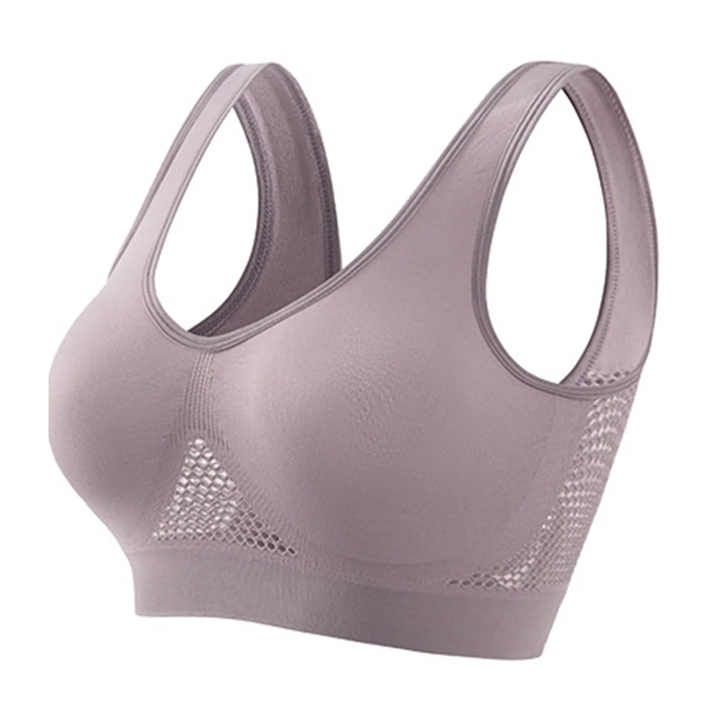 Seamless Sports Bra – High Support, Shockproof, Breathable Mesh