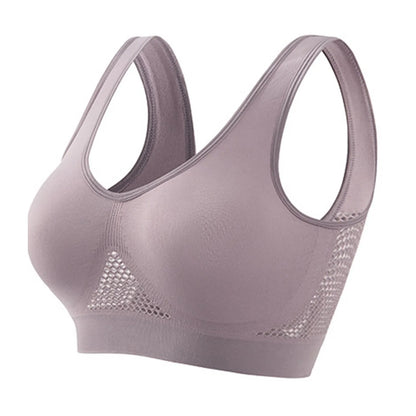 Seamless Sports Bra – High Support, Shockproof, Breathable Mesh