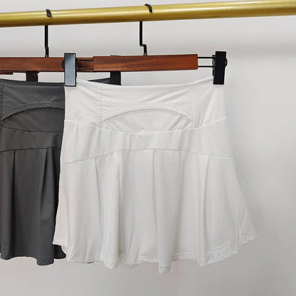 Women's Ice Silk Skort – Quick-Dry High-Waist Tennis Skirt
