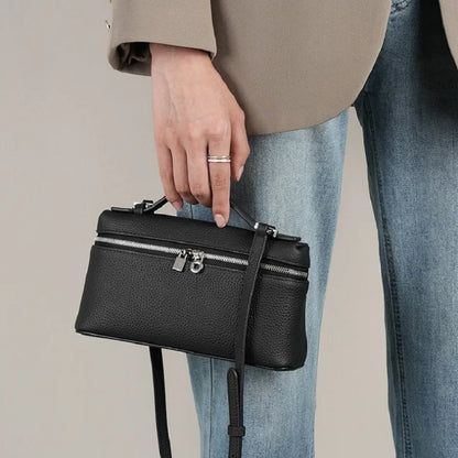 Mini Lychee Grain Leather Crossbody Bag for Women