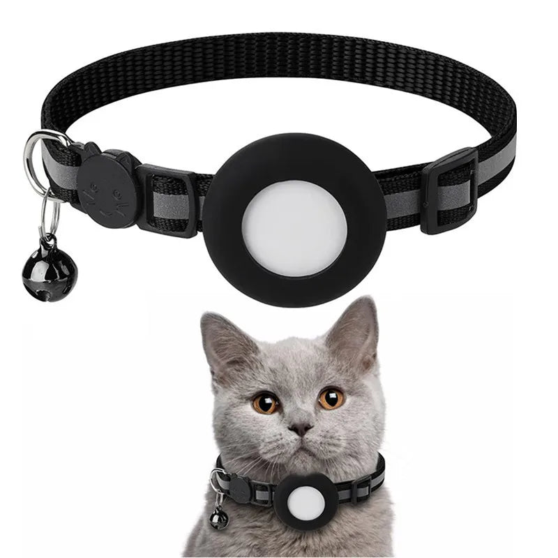 AirTag Pet Collar with GPS Holder – Adjustable Anti-Lost Collar for Cats & Puppies