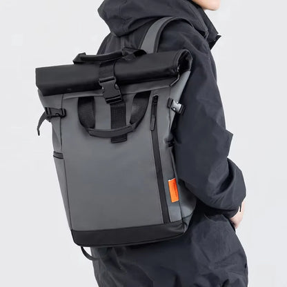 Men's Travel Backpack – 15.6" Laptop Roll-Top Waterproof Bag