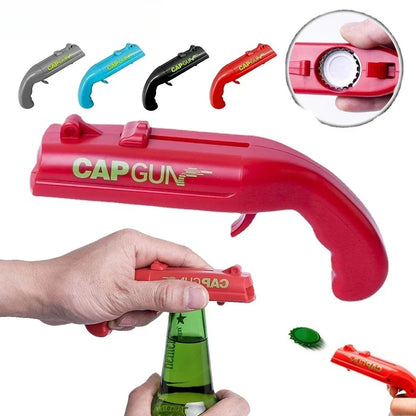 Cap Gun Beer Bottle Opener Portable Beverage Drinking Opening Launcher Kitchen Party Supply Bar Tool