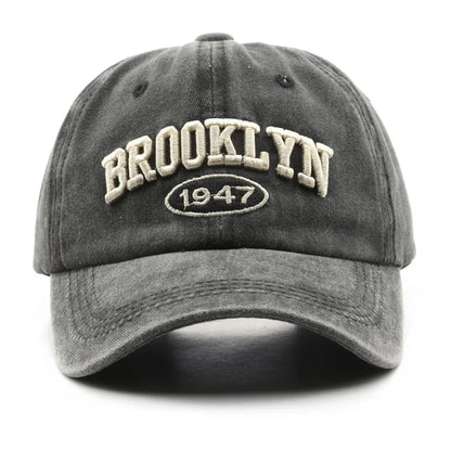 Brooklyn 1947 Embroidery Baseball Cap – Unisex Adjustable Cotton Hat
