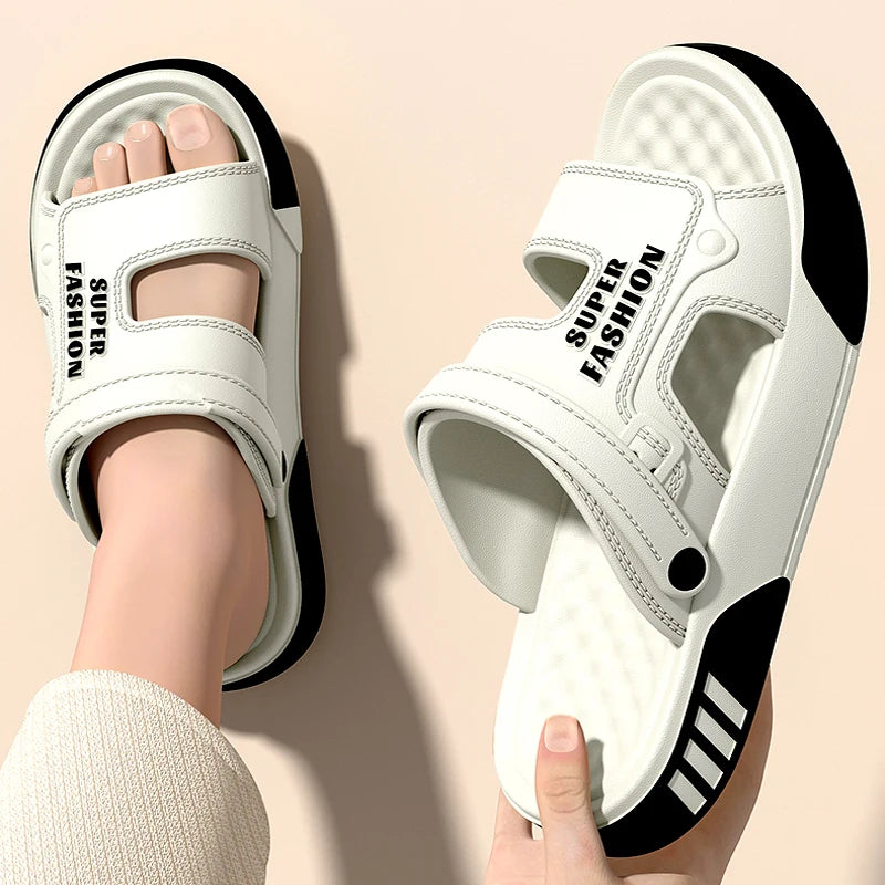 Men Slippers Summer Eva Soft-Soled Platform Slides Sandals Indoor Outdoor Walking Beach Shoes Flip