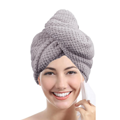 Microfiber Hair Towel Wrap – Absorbent Quick-Dry Turban Cap for Women