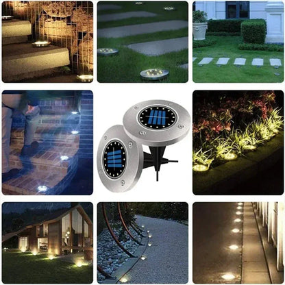 20leds Disk Underground Lamp Spotlight Buried Solar Light Home Garden Lawn Yard Decoration