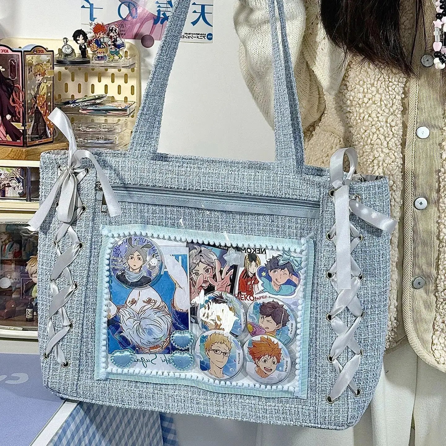 Ita Bag Transparent Window Tote – Y2K Kawaii Crossbody Shoulder Bag