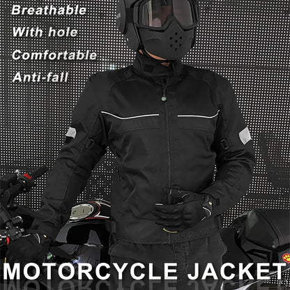 Vemar Men's Motorcycle Jacket – Mesh Motocross Protective Riding Coat