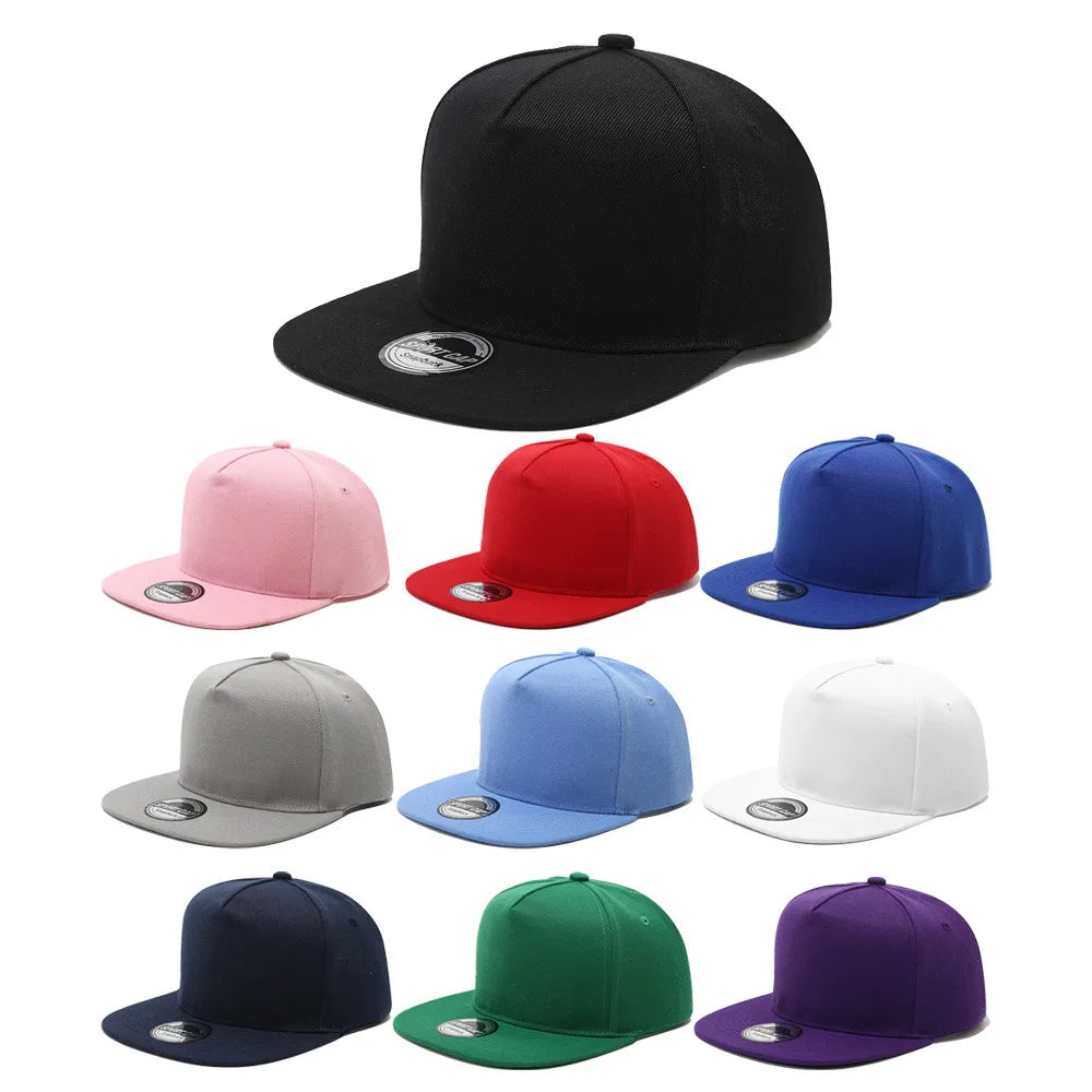 Snapback Baseball Cap Solid Color Unisex Hip Hop Hat